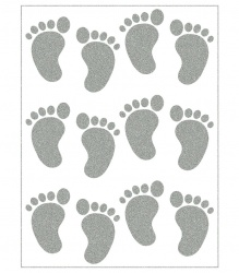 Reflexní nažehlovací motivy - chodidla